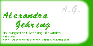 alexandra gehring business card